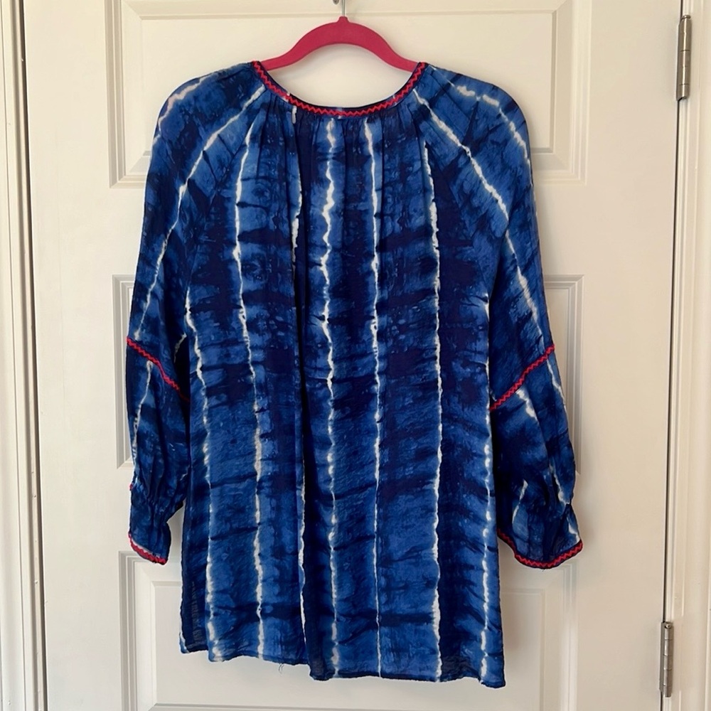 Multiples Blue Tie-Dye Tunic - Picture 3 of 4